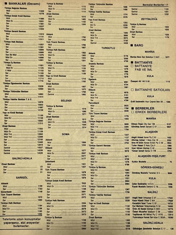 Manisa 1987 Meslek Reklam İlanı Efemera S-17 - Image 1