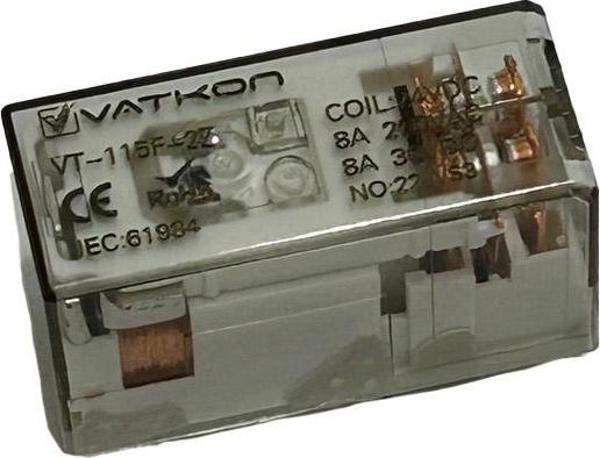 Vatkon VT-115F-1Z 16A Çift Kontak (8 Pinli) Röle (1 Adet) - Image 1