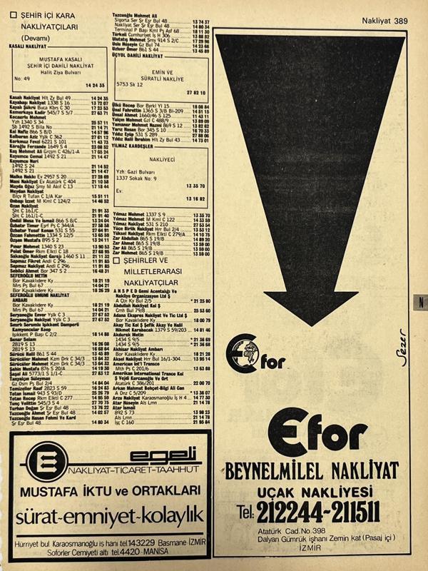 İzmir 1982-1983 Meslek Reklam İlanı Efemera S389 - Image 1