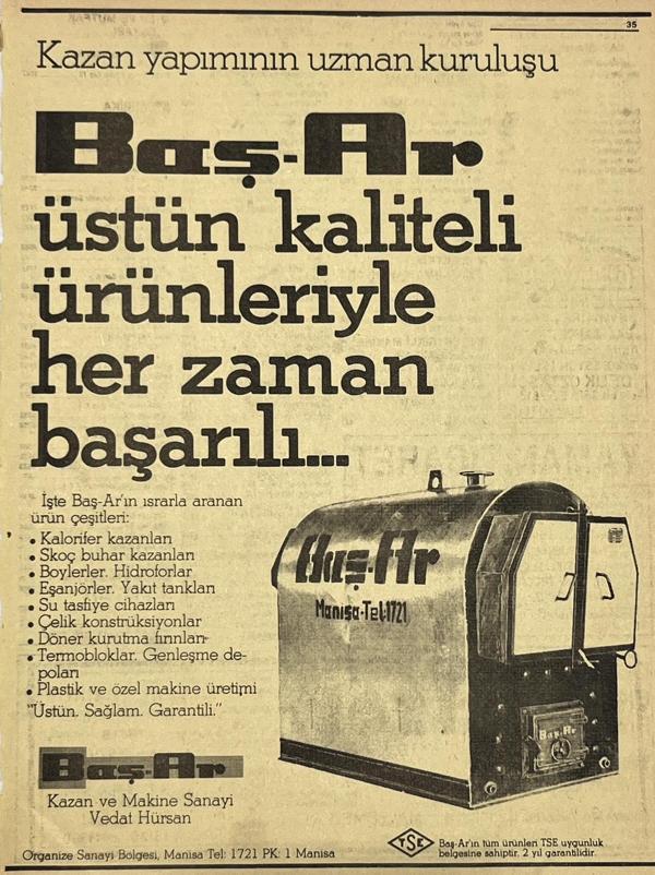 Manisa 1987 Meslek Reklam İlanı Efemera S-35 - Image 1