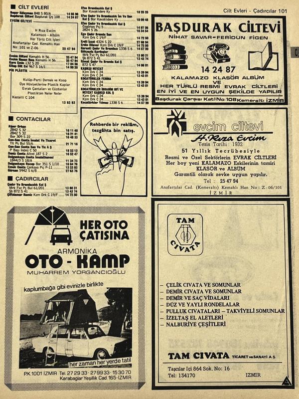 İzmir 1982-1983 Meslek Reklam İlanı Efemera S101 - Image 1