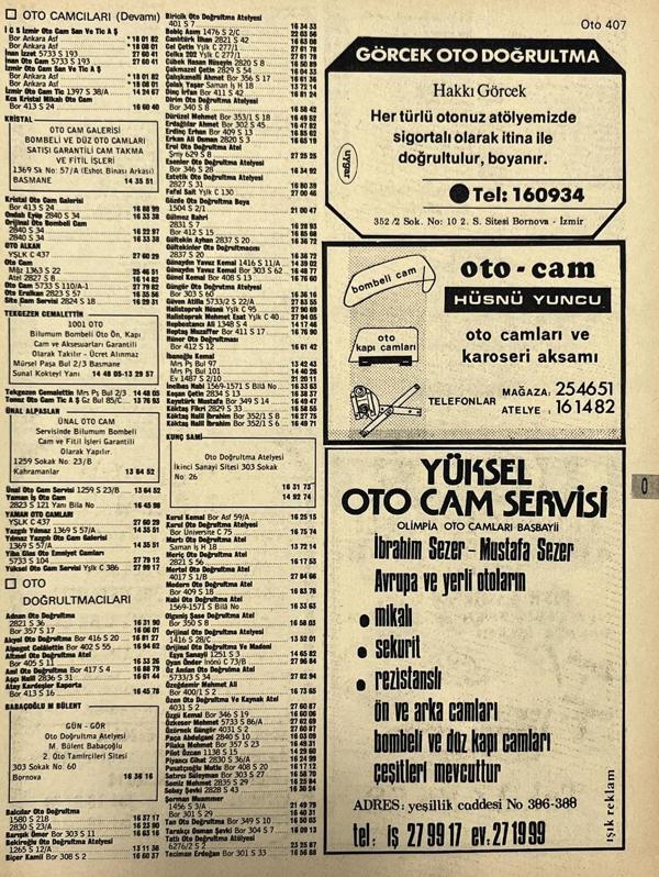 İzmir 1982-1983 Meslek Reklam İlanı Efemera S407 - Image 1