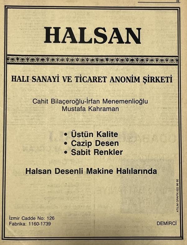 Manisa 1987 Meslek Reklam İlanı Efemera S-39 - Image 1