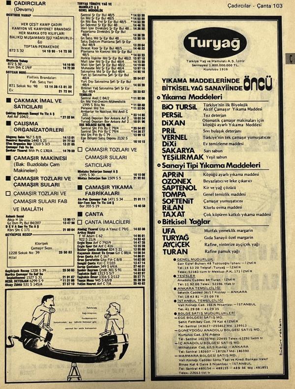 İzmir 1982-1983 Meslek Reklam İlanı Efemera S103 - Image 1