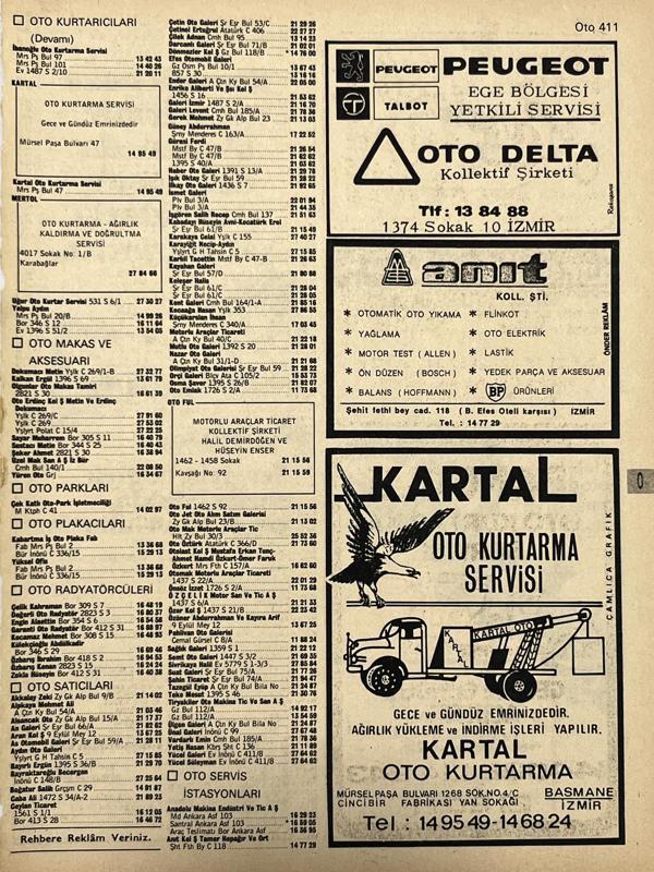 İzmir 1982-1983 Meslek Reklam İlanı Efemera S411 - Image 1