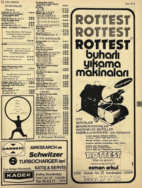 İzmir 1982-1983 Meslek Reklam İlanı Efemera S413 - Image 1