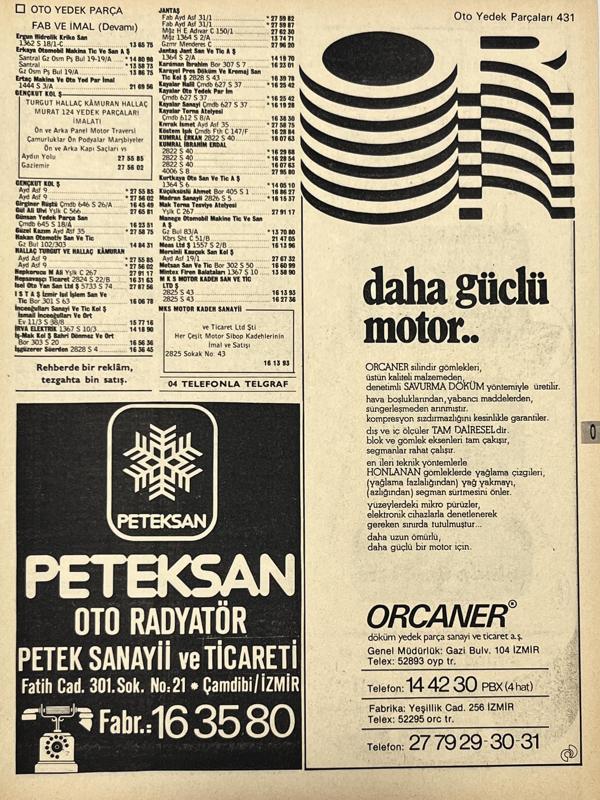 İzmir 1982-1983 Meslek Reklam İlanı Efemera S431 - Image 1