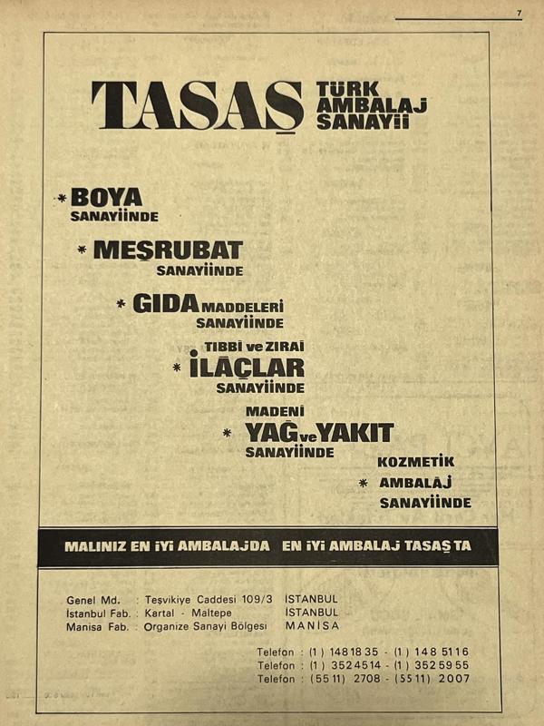 Manisa 1987 Meslek Reklam İlanı Efemera S-7 - Image 1