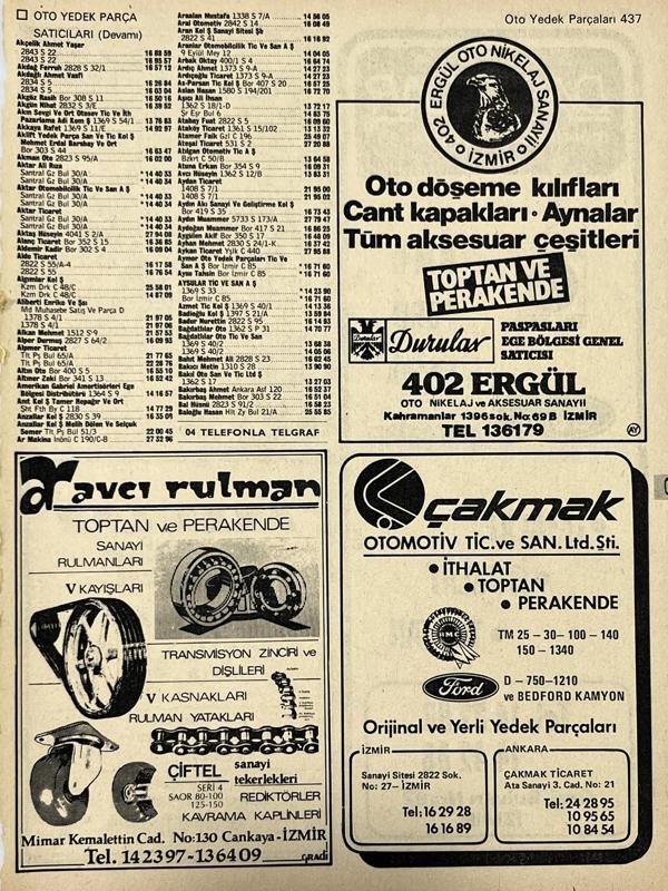 İzmir 1982-1983 Meslek Reklam İlanı Efemera S437 - Image 1