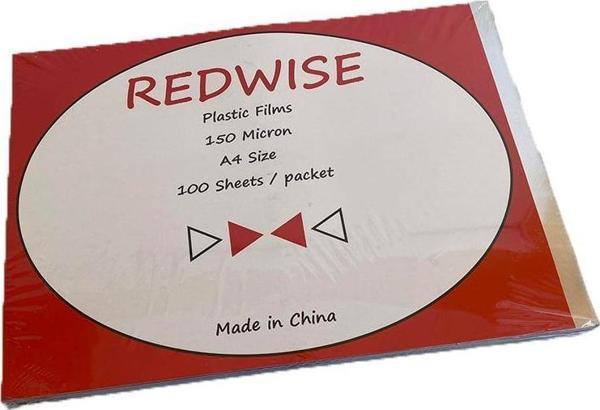 Redwise A4 Şeffaf Cilt Kapağı 150 Micron 100'lü Paket - Asetat Kağıdı - Image 1
