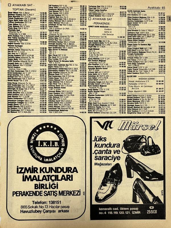 İzmir 1982-1983 Meslek Reklam İlanı Efemera S45 - Image 1