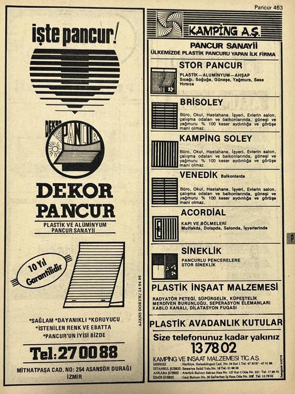 İzmir 1982-1983 Meslek Reklam İlanı Efemera S463 - Image 1