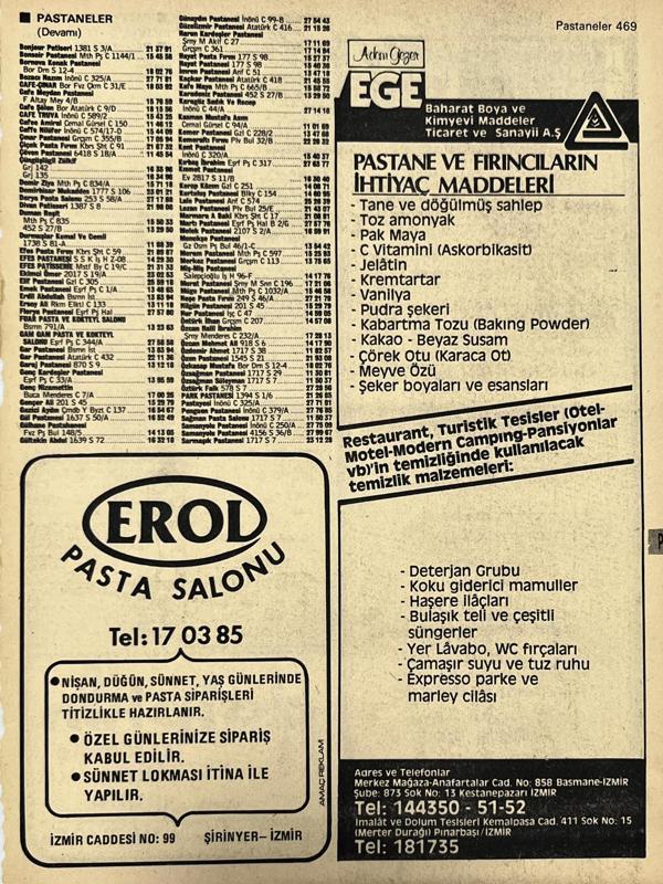 İzmir 1982-1983 Meslek Reklam İlanı Efemera S469 - Image 1