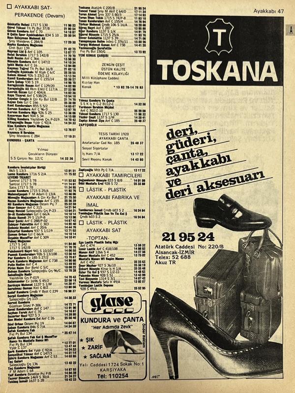 İzmir 1982-1983 Meslek Reklam İlanı Efemera S47 - Image 1