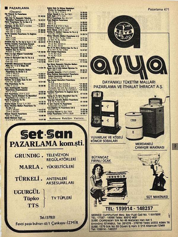 İzmir 1982-1983 Meslek Reklam İlanı Efemera S471 - Image 1