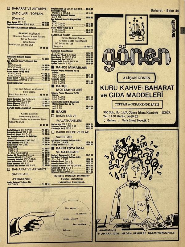 İzmir 1982-1983 Meslek Reklam İlanı Efemera S49 - Image 1