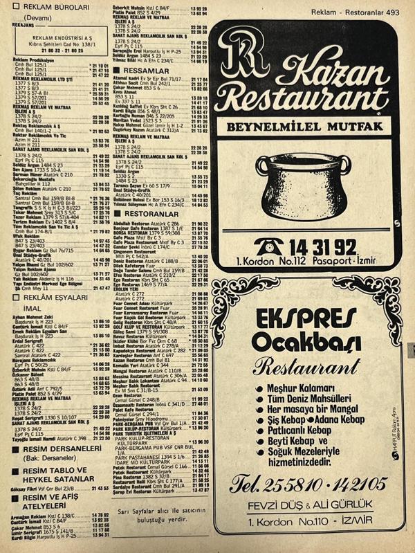 İzmir 1982-1983 Meslek Reklam İlanı Efemera S493 - Image 1