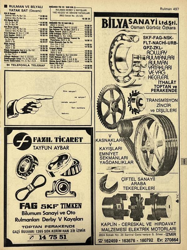 İzmir 1982-1983 Meslek Reklam İlanı Efemera S497 - Image 1