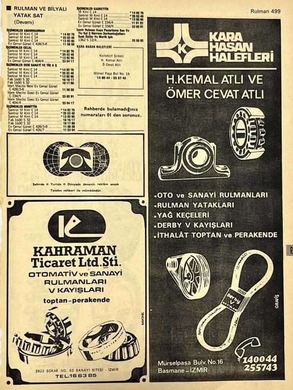 İzmir 1982-1983 Meslek Reklam İlanı Efemera S499 - Image 1