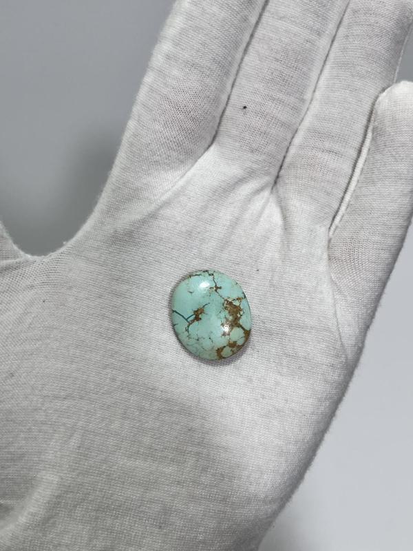 Okyanus Temalı Doğal Kabaşon Firuze Taşı 17,1 Karat - Turkuaz Taşı 3,41 Gram - Image 1