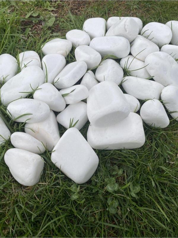 Elysian Beyaz Dolomit Taş 5 Kg 4-8 Cm Peyzaj Taşı Dekoratif Akvaryum Bahçe Süs Taşları Saksı Taşı 20No6 - Image 1