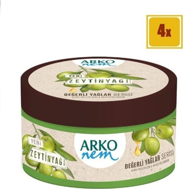Arko Nem Krem Değerli Yağlar Zeytinyağlı 250 Ml 4'Lü Set - Image 1