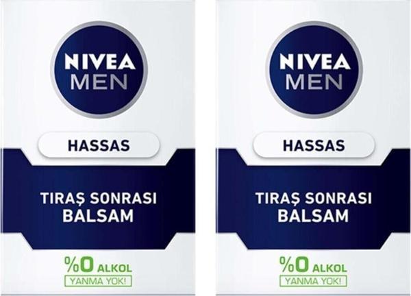 Nivea Men Hassas Tıraş Sonrası Balsam 100 Ml X2 Adet - Image 1