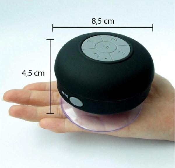 Oem Su Geçirmez Mini Bluetooth Duş Hoparlörü (Siyah) - Image 1