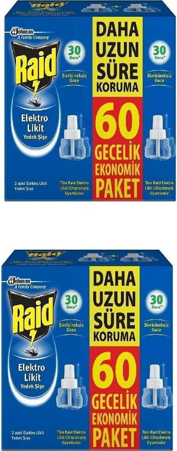 Raid Sinek Kovucu Elektrolik Likit Yedek 60 Gece X 2 Adet - Image 1