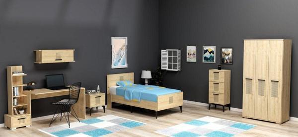Cantek Dizayn Assimo Çocuk Genç Odası Takımı P-T-G-L-H-C Safirmeşe-Safirmeşe - Image 1