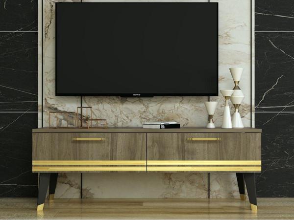 Cantek Dizayn Lacoct 120 Cm Tv Sehpası (Alt Modül) Ceviz-Ceviz - Image 1