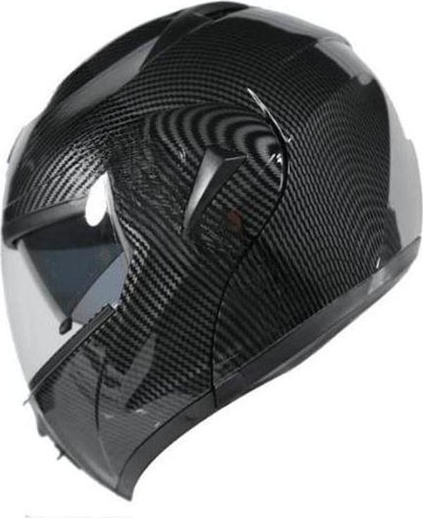 Monero Kask Çene Açılır Vizörlü Karbon Vrt Md-808 - Image 1