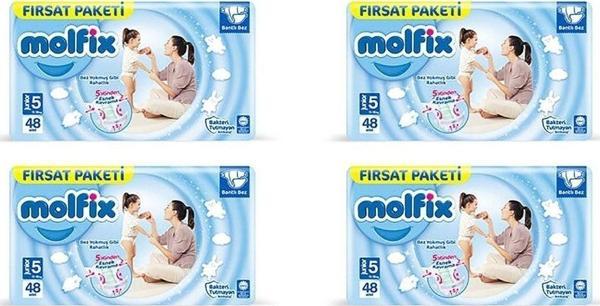 Molfix Bebek Bezi 5 Beden Junıor Fırsat Paketi 48'Li 4 Paket 192 Adet - Image 1