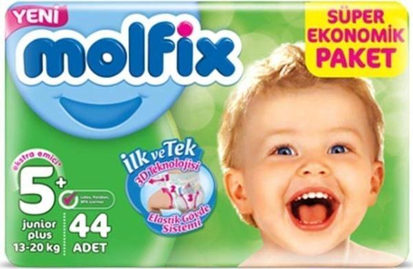 Molfix Bebek Bezi 5 Beden Junior Plus Dev Ekonomik Paket 44 Adet - Image 1