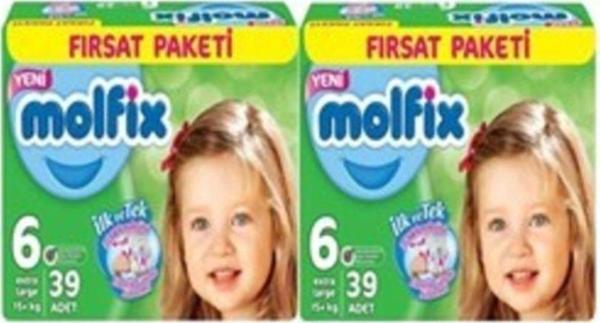 Molfix Bebek Bezi 6 Beden Ekstra Large Fırsat Paketi 39X2 68 Adet - Image 1