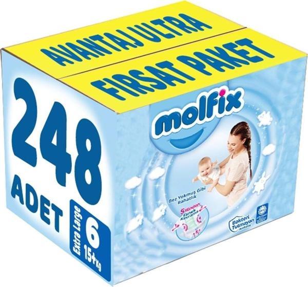 Molfix Bebek Bezi Beden:6 (15+Kg) Extra Large 248 Adet Avantaj Ultra Fırsat Pk - Image 1