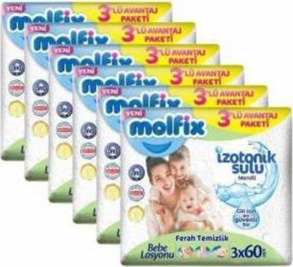 Molfix Izotonik Sulu Mendil Ferah Temizlik   18 Paket 1080 Yaprak - Image 1