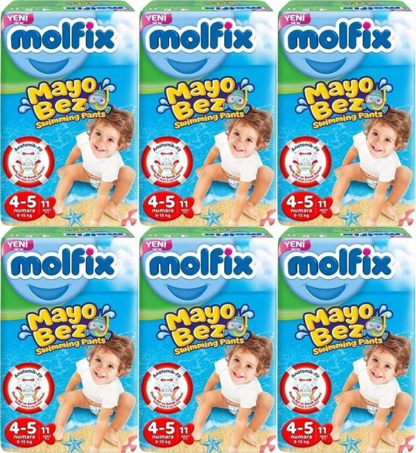 Molfix Swimming Pants (Mayo Bez) Beden:4-5 (9-15Kg) 66 Adet - Image 1