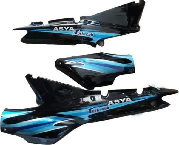 Asya Sele Yan Kapak (3 Parça) Siyah As100-7 - Image 1