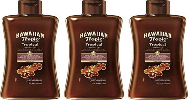 Hawaiian Tropic Tanning Oil Yoğun Bronzlaştırıcı Yağ Faktörsüz 200 Ml X3 - Image 1