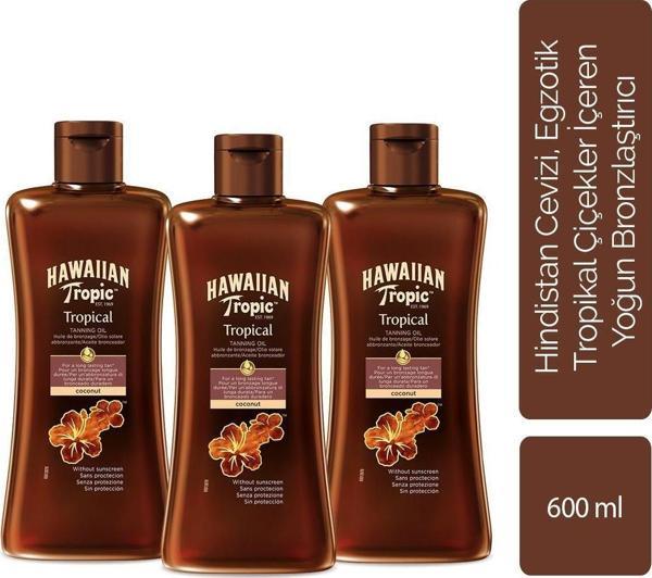 Hawaiian Tropic Yoğun Bronzlaştırıcı Yağ 3'Lü Avantaj Paketi - Image 1