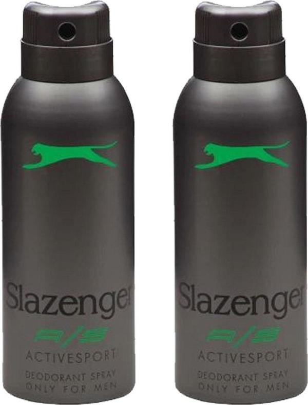 Slazenger Active Sport Yeşil A  S 150 Ml 2 Adet Erkek Deodorant Sprey 624987123097 - Image 1