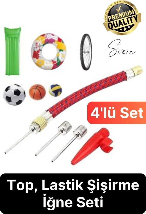 5 Parça Hava Şişirme Ucu İğnesi Aparatı Sibop Seti Spor Topu Basketbol Futbol Bisiklet Lastik Amaçlı - Image 1