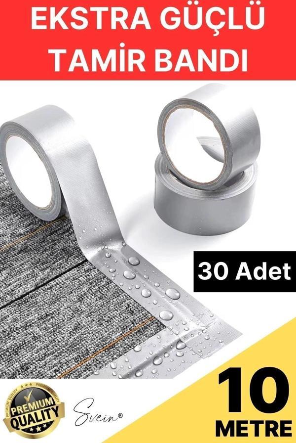 30 Adet 10 Mt Gri Lifli Tamir Takviye Onarım Bandı Su Geçirmez Sızdırmaz Kuvvetli Dayanıklı Çatlak - Image 1