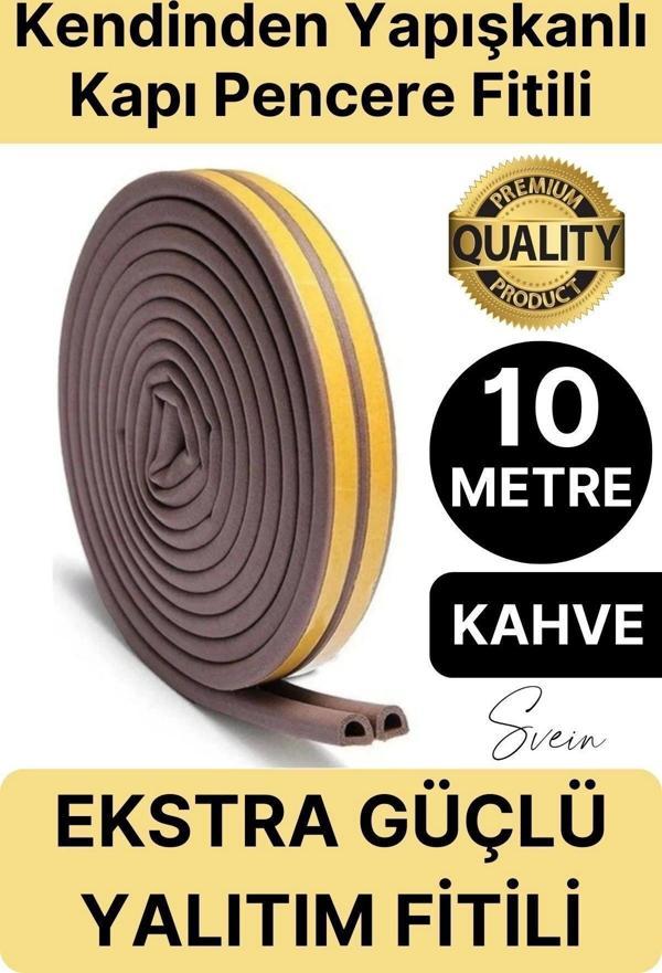 Premium Kapı Pencere Soğuk Toz Sızdırmaz İzolasyon Fitili Kendinden Yapışkanlı Isı Yalıtım 2x5=10 mt - Image 1