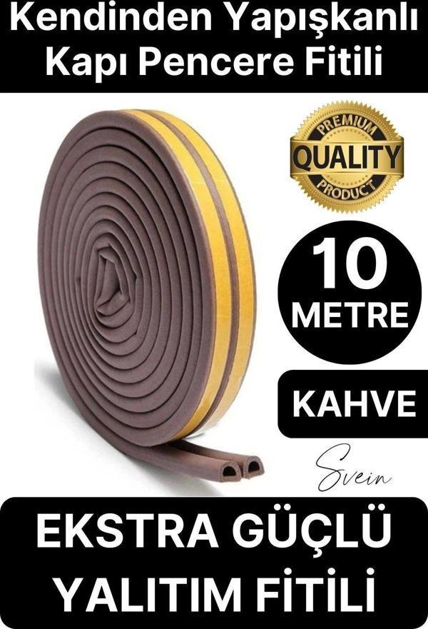 Premium Kapı Pencere Soğuk Toz Geçirmez İzolasyon Fitili Kendinden Yapışkanlı Isı Yalıtım 2x5=10 mt - Image 1