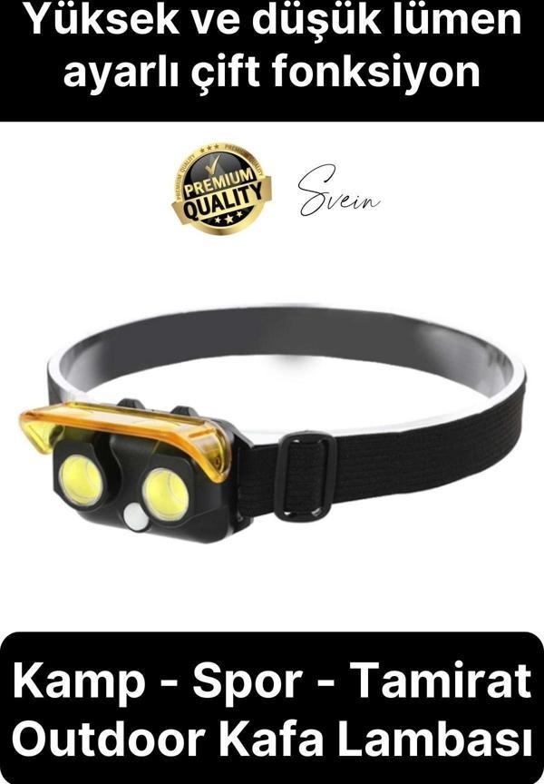 Premium Led Kafa Lambası Cob 80 Lümen Güçlü Aydınlatma Kamp Spor Tamirat Outdoor Ayarlı Fonksiyonel - Image 1