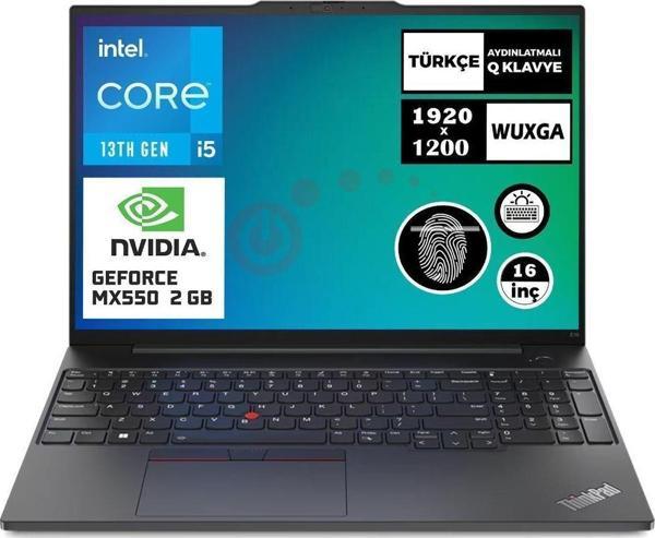 Lenovo Thinkpad E16 Gen 1 i5-1335U 40 GB RAM 2 TB SSD MX550 16" Windows 11 Pro 21JN005PTX Zi723 - Image 1