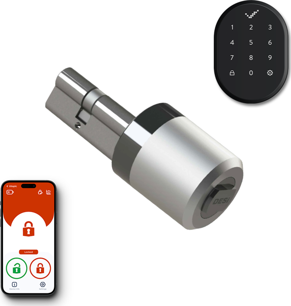 DESi Utopic 3 Akıllı Kilit IOS/Android Uyumlu ve Tuş Takımlı Set - Image 1