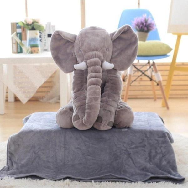 Pandamkee Yumuşacık Uyku Arkadaşı Gri Fil Peluş Hayvan - Image 1